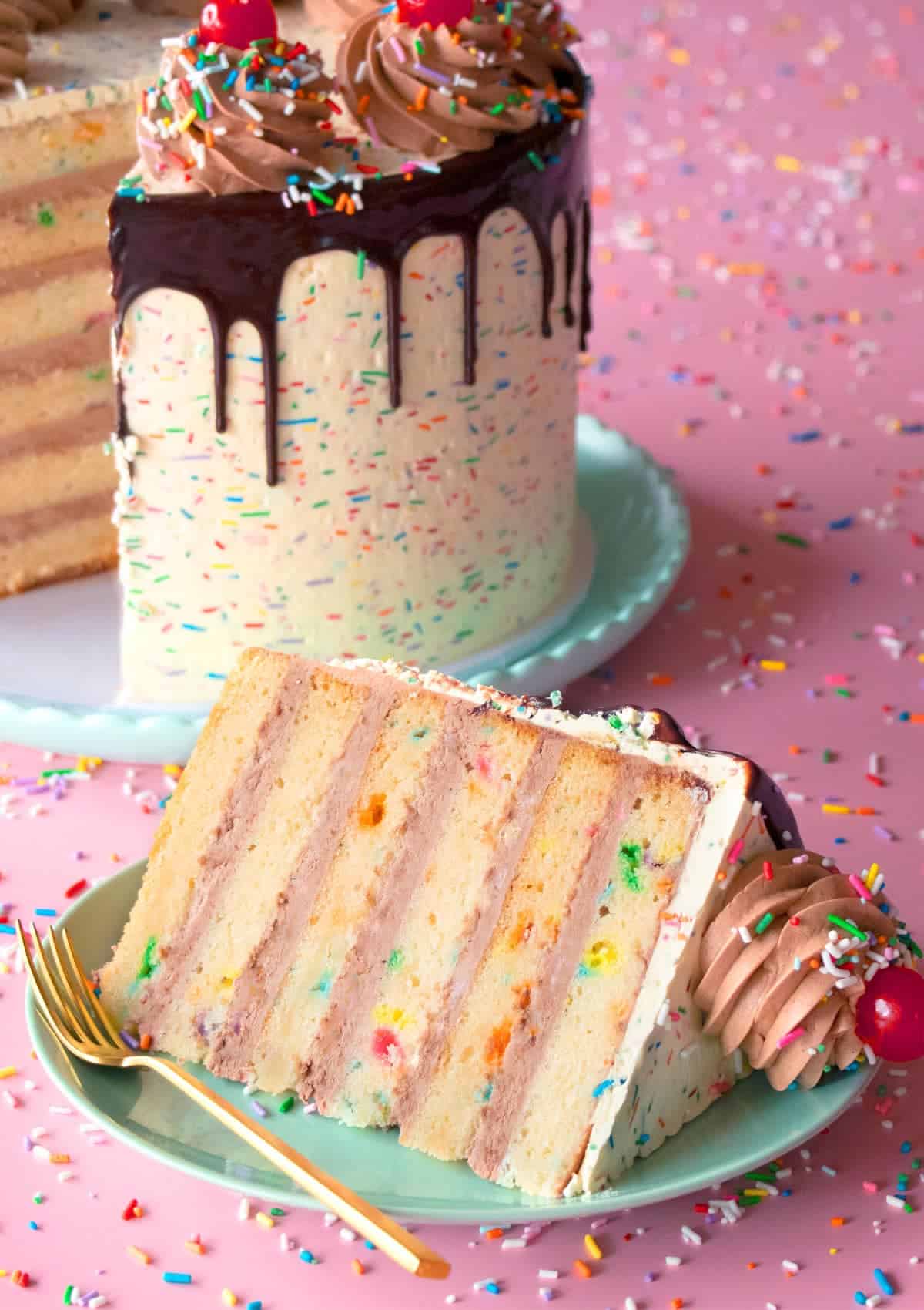 Classic Vanilla Funfetti Cake - The Scran Line