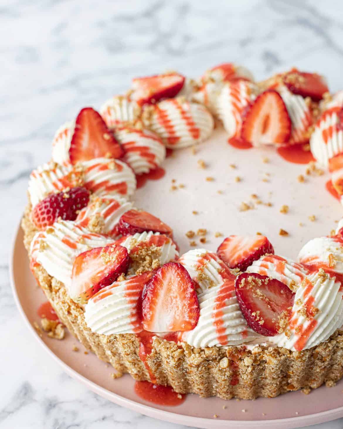Strawberry And Pretzel tart