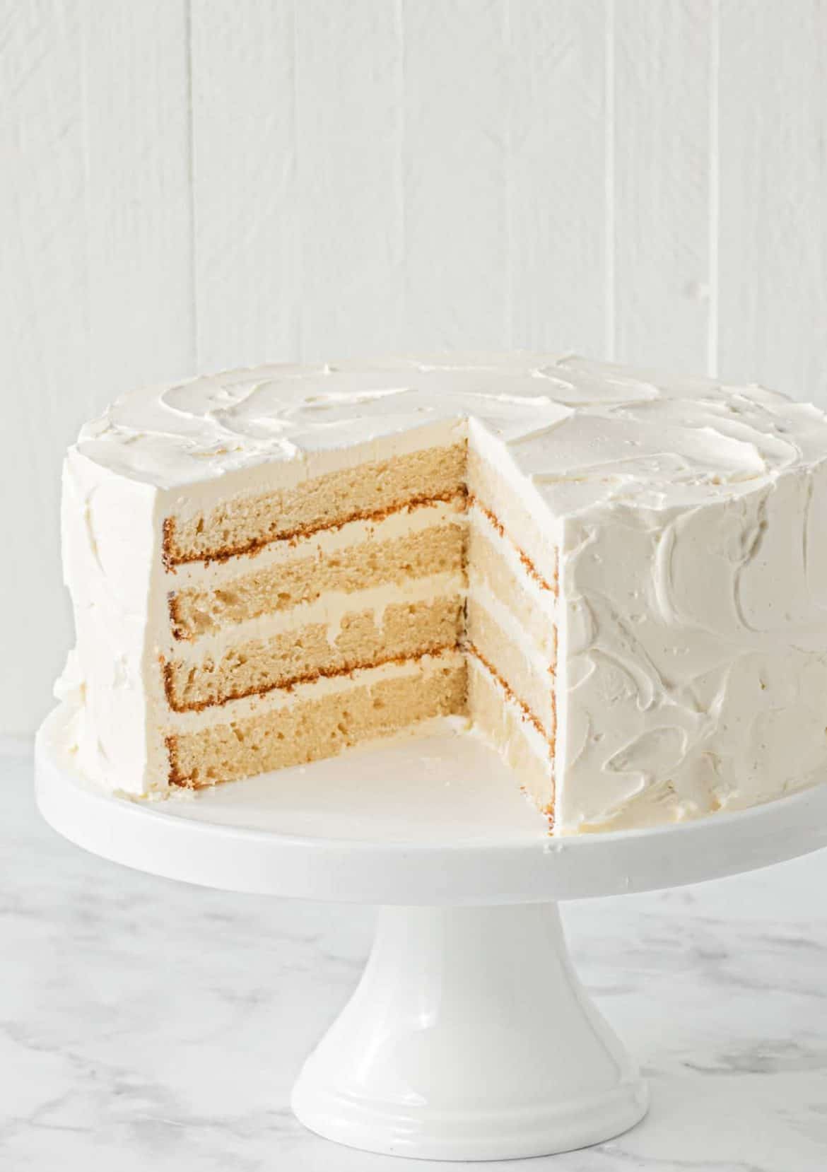White Chocolate Mud Cake with slice taken out