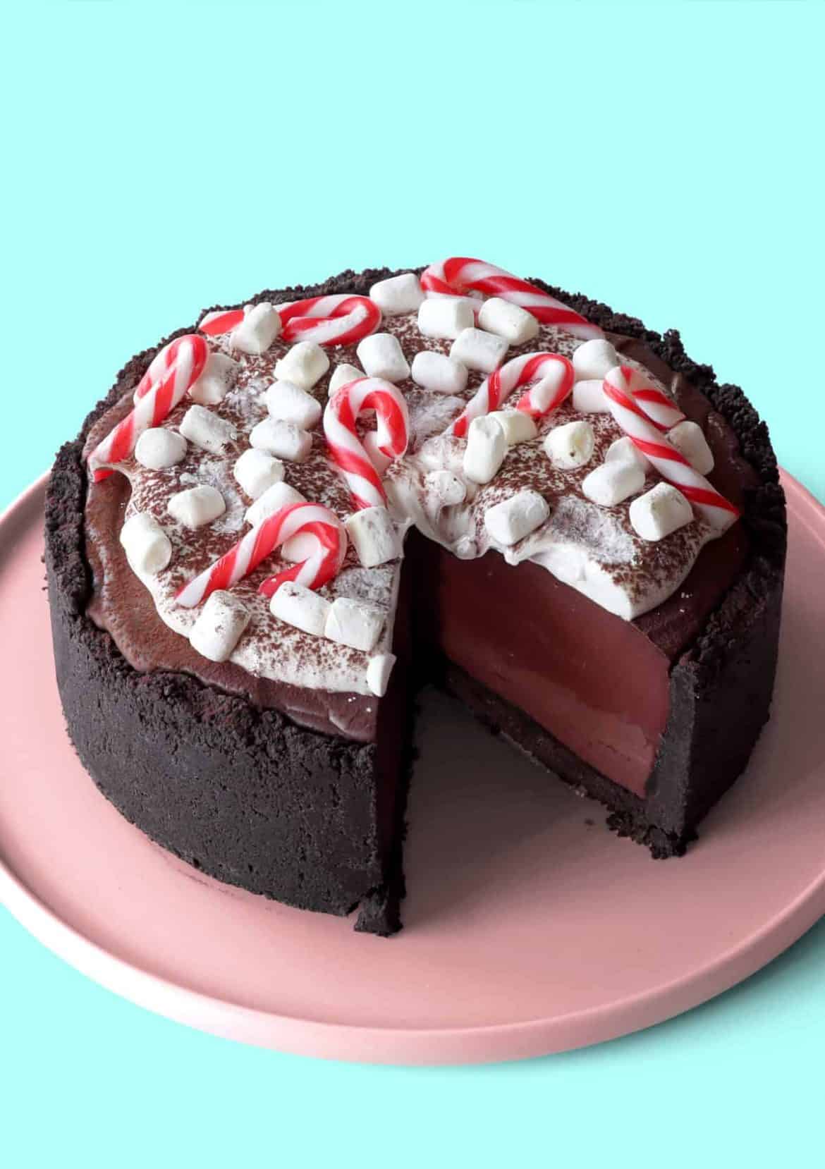 No-Bake Hot Chocolate Cheesecake