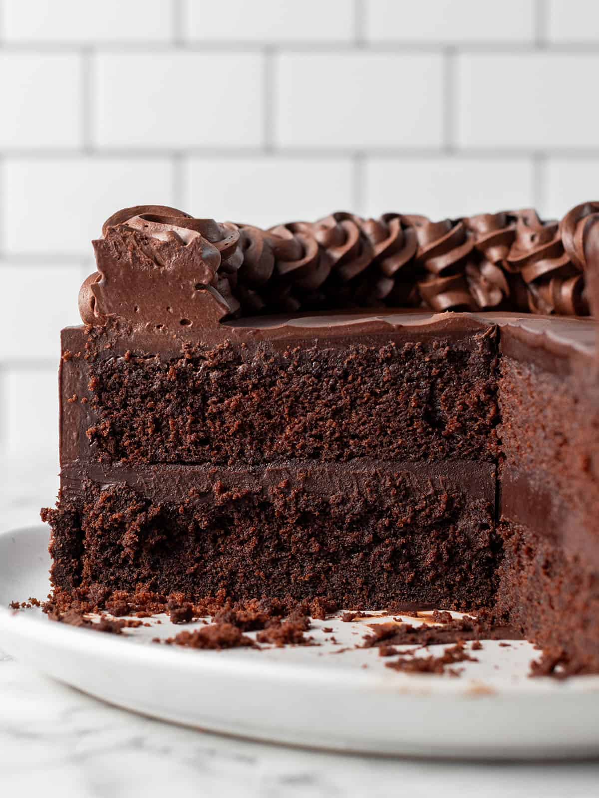 One-Bowl Chocolate Fudge Cake (SO Moist!) - The Scranline
