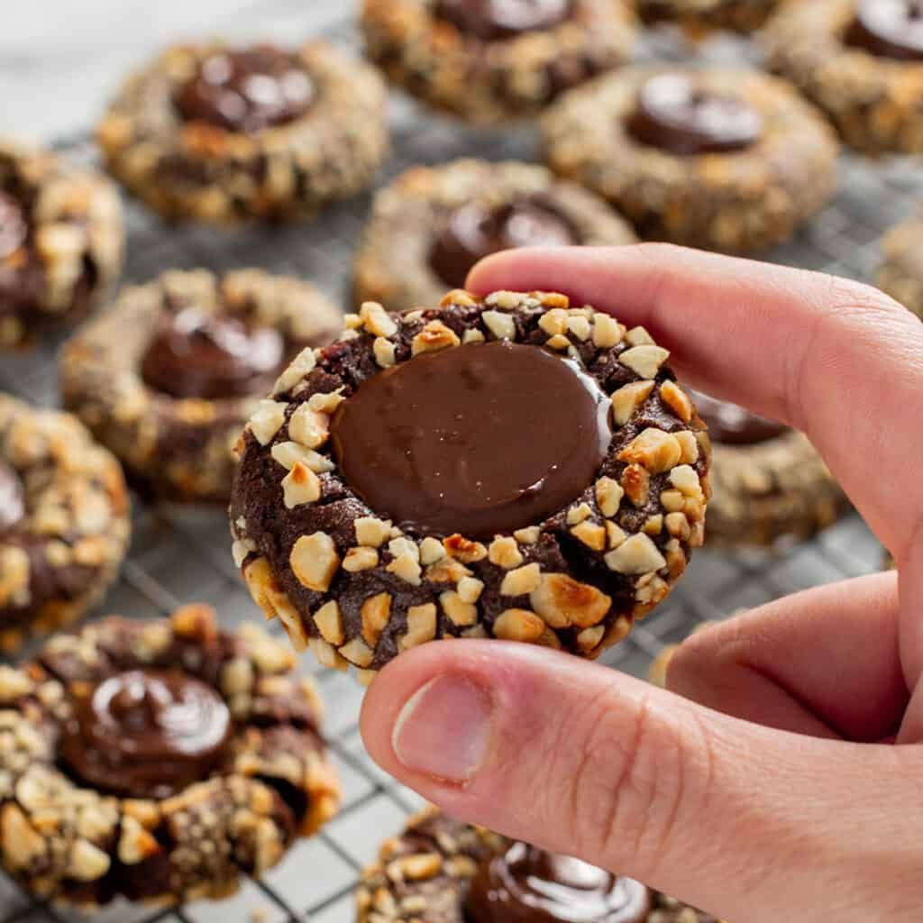 Chocolate Hazelnut Thumbprint Cookies The Scranline