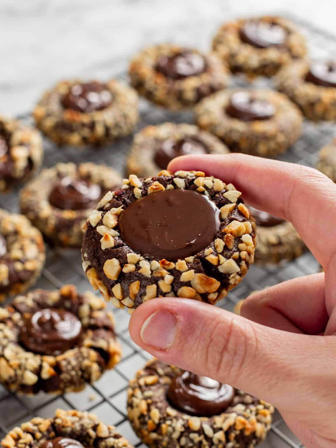 Chocolate Hazelnut Thumbprint Cookies The Scranline