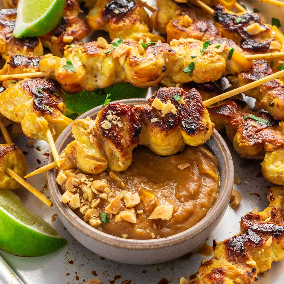 Thai Chicken Satay Skewers The Scranline