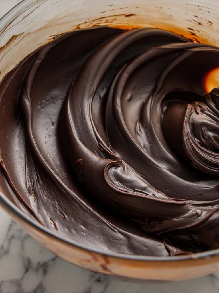 Chocolate Ganache Recipe 24 - close up of swirls